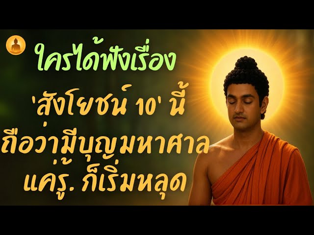 ปกจริงจาก YouTube: ใครได้ฟังเรื่อง 'สังโยชน์ 10' นี้ ถือว่ามีบุญมหาศาล  แค่รู้  ก็เริ่มหลุด